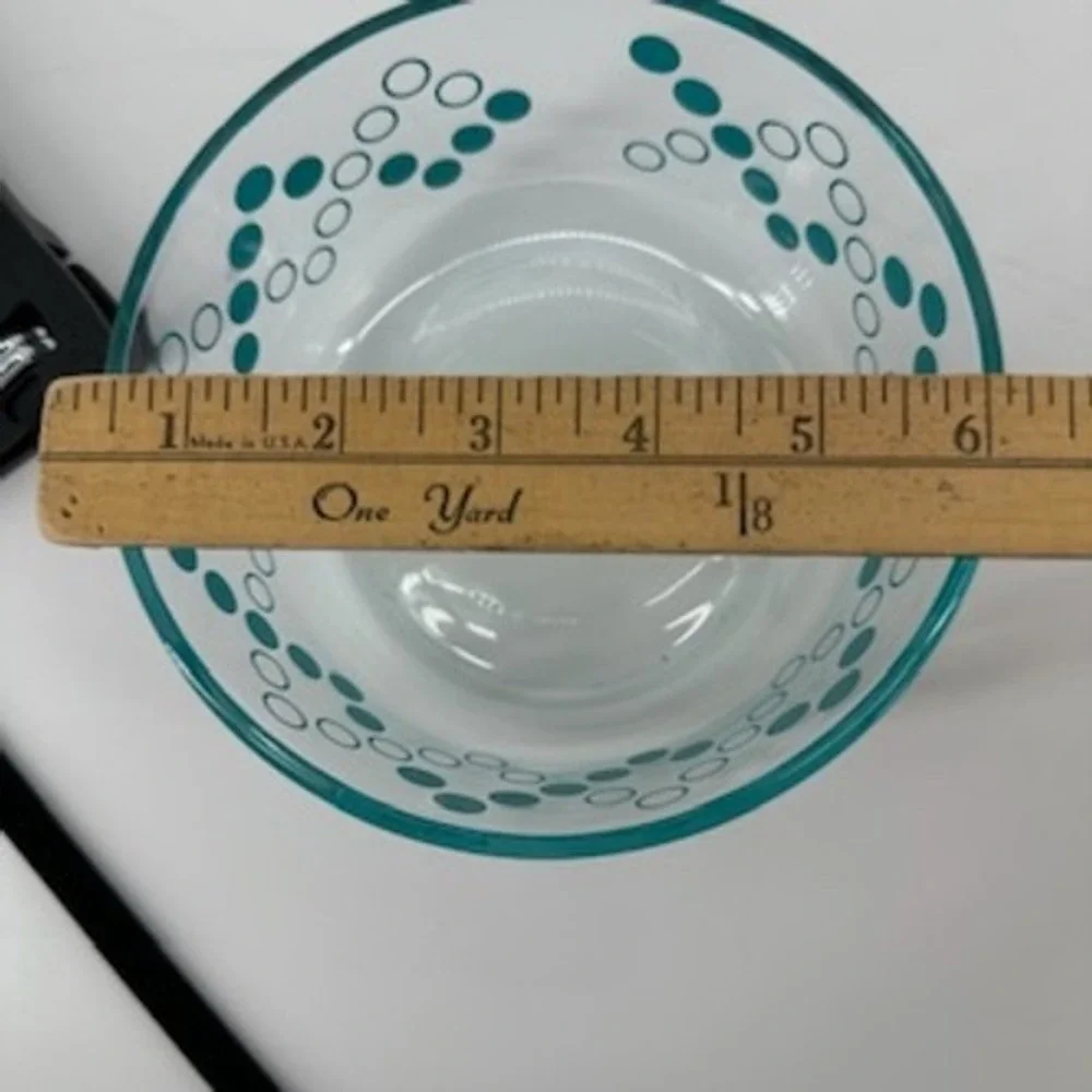 Vintage Pyrex‎ Turquoise Dots 6